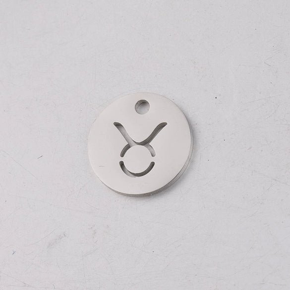 Jewelry Accessories Titanium Steel Single Hole Round Hollow Constellation Geometric Pendant Mirror Finish Polishing