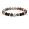 Jewelry Accessories Unisex Handmade Agate Bracelet With Geometric Pattern