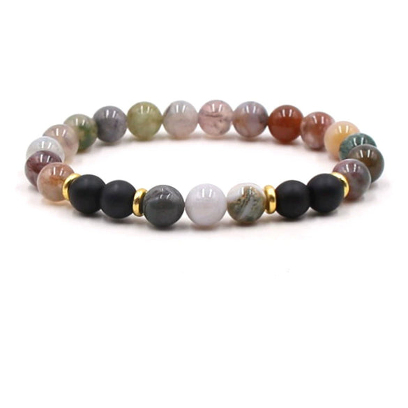Jewelry Accessories Unisex Handmade Agate Bracelet With Geometric Pattern
