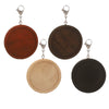 Jewelry Accessories Wood Key Ring With Round Shape And Electroplating Processing