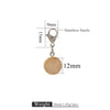 Jewelry Accessories Wood Key Ring With Round Shape And Electroplating Processing