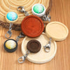 Jewelry Accessories Wood Key Ring With Round Shape And Electroplating Processing