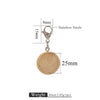 Jewelry Accessories Wood Key Ring With Round Shape And Electroplating Processing