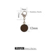 Jewelry Accessories Wood Key Ring With Round Shape And Electroplating Processing