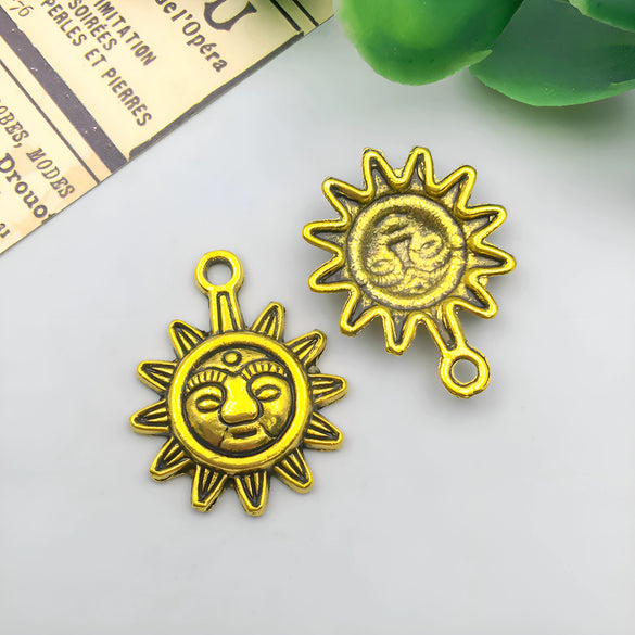 Jewelry Accessories Zinc Alloy Pendant Retro Antique Style Electroplated With Sun Moon Star Pattern