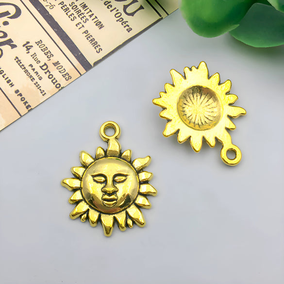Jewelry Accessories Zinc Alloy Pendant Retro Antique Style Electroplated With Sun Moon Star Pattern