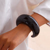 Jewelry Acrylic Acetate Resin Curved Irregular Texture Electroplated Bracelet