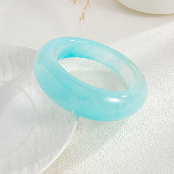 Jewelry Acrylic Acetate Resin Curved Irregular Texture Electroplated Bracelet