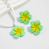Jewelry Acrylic Dopamine Plum Pendant Necklace With Electroplating Flower Design Clavicle Chain For Women