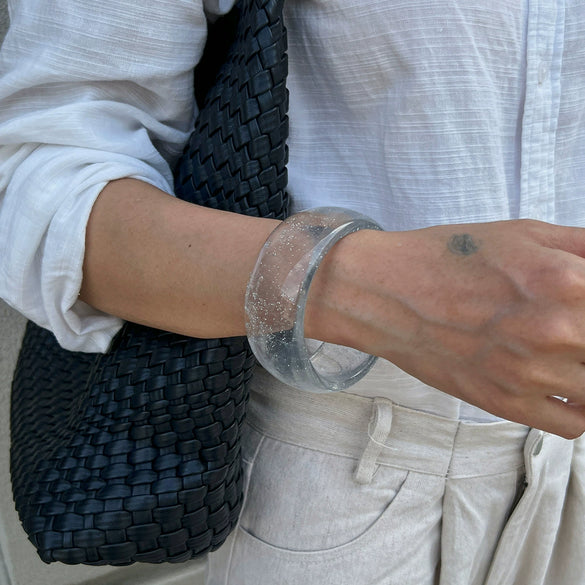 Jewelry Acrylic Exaggerated Ins Geometric Handmade Round Transparent Sequin Bracelet