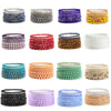 Jewelry Acrylic Geometric Beaded Crystal Elastic Bracelet Set For Women