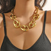 Jewelry Acrylic Geometric Exaggerated Hip Hop Cuban Chain Electroplated Necklace For Women