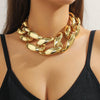 Jewelry Acrylic Geometric Exaggerated Hip Hop Cuban Chain Electroplated Necklace For Women