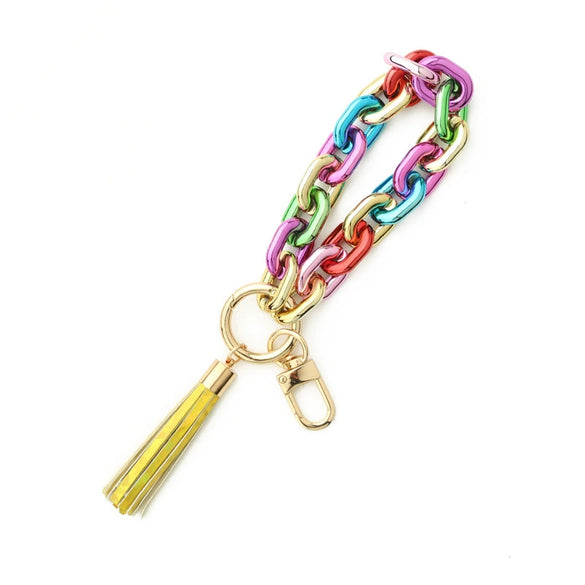 Jewelry Acrylic Geometric Handmade Ladies Keychain Bracelet