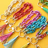 Jewelry Acrylic Geometric Handmade Ladies Keychain Bracelet