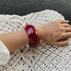 Jewelry Acrylic Handmade Asymmetrical Water Ripple Spring Bracelet Highend Feel