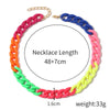 Jewelry Acrylic Hiphop Style Geometric Flat Necklace For Women