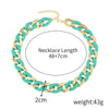 Jewelry Acrylic Hiphop Style Geometric Flat Necklace For Women