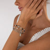 Jewelry Alloy Acrylic Bow Pendant Bracelet Sweet Style With Heart Shape And Star Pattern Electroplating For Women