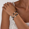 Jewelry Alloy Acrylic Bow Pendant Bracelet Sweet Style With Heart Shape And Star Pattern Electroplating For Women
