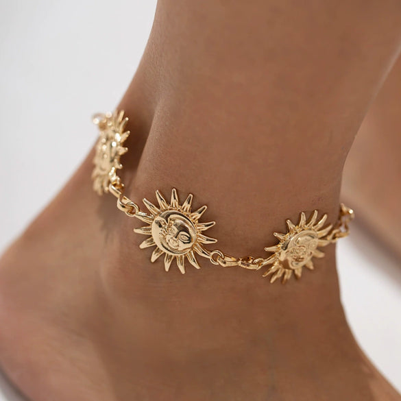 Jewelry Alloy And Iron Chain Geometric Style Women's Anklet With Tassel