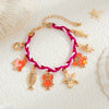 Jewelry Alloy Animal Zodiac Starfish Scallop Pendant Bracelet Electroplated For Women