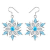 Jewelry Alloy Aqua Blue Snowflake Geometric Light Luxury Style