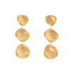 Jewelry Alloy Asymmetrical Geometric Oval Bow Pleated Cut Out Electroplated Earrings For Women