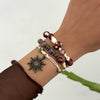 Jewelry Alloy Beaded Bracelet With Mushroom Butterfly Pendant Animal Zodiac Star Geometric Electroplating For Women