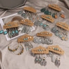 Jewelry Alloy Bohemian Style Geometric Electroplating Tassel With Pendant Earrings Set