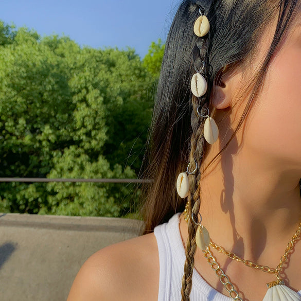 Jewelry Alloy Braided Hair Shell Hair Buckle Lovely Style Electroplated For Women