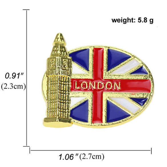 Jewelry Alloy British Flag Brooch Electroplating Unisex Fashion Personality Oil Drop Pin Garment
