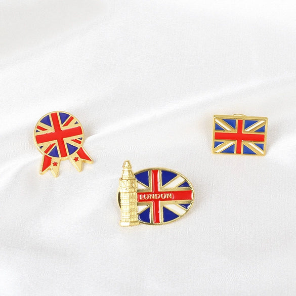 Jewelry Alloy British Flag Brooch Electroplating Unisex Fashion Personality Oil Drop Pin Garment