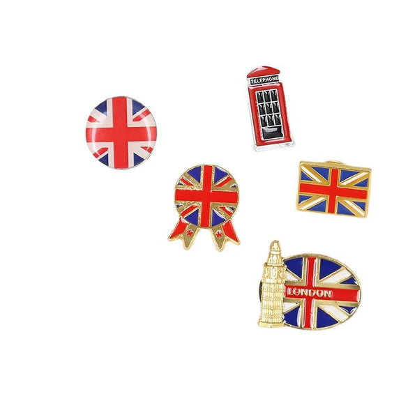 Jewelry Alloy British Flag Brooch Electroplating Unisex Fashion Personality Oil Drop Pin Garment