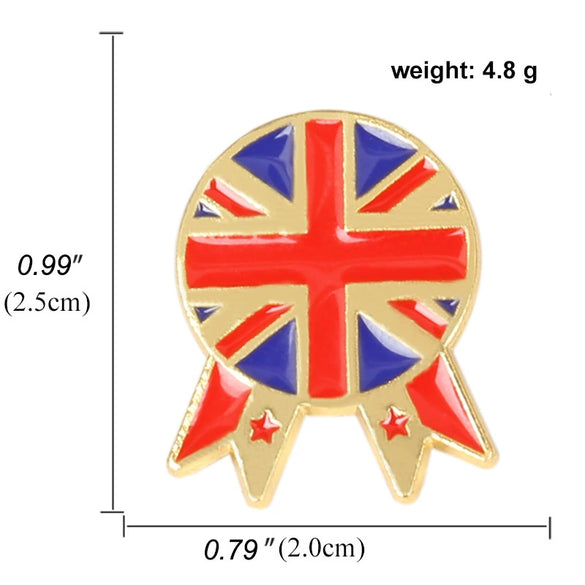 Jewelry Alloy British Flag Brooch Electroplating Unisex Fashion Personality Oil Drop Pin Garment