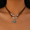 Jewelry Alloy Cactus Geometric Punk Style Electroplating Necklace