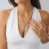 Jewelry Alloy Conch Pendant Necklace Sweet Style Animal Zodiac Geometric Electroplating For Women