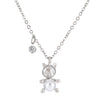 Jewelry Alloy Copper Love Bear Pendant Necklace With Diamond Microinlay Electroplating Water Wave Chain Animals Zodiac Style