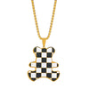 Jewelry Alloy Copper Love Bear Pendant Necklace With Diamond Microinlay Electroplating Water Wave Chain Animals Zodiac Style