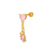 Jewelry Alloy Copper Love Bear Pendant Necklace With Diamond Microinlay Electroplating Water Wave Chain Animals Zodiac Style