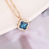 Jewelry Alloy Copper Multicolor Zircon Flower Women's Fashion Water Wave Chain Electroplating Clavicle Necklace