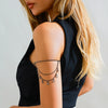 Jewelry Alloy Cross Crystal Multi Layer Open Arm Bracelet And Leg Chain Electroplated