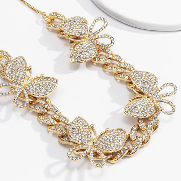 Jewelry Alloy Cuban Chain Necklace With Animals And Zodiac Pattern Retro Exaggerated Style