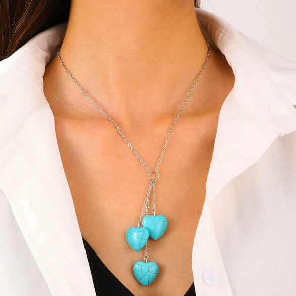 Jewelry Alloy Devil's Eye Geometric Handmade Bohemian Style Necklace For Women
