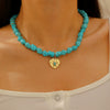 Jewelry Alloy Devil's Eye Geometric Handmade Bohemian Style Necklace For Women