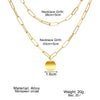 Jewelry Alloy Double Layer Mixed Color Hip Hop Clavicle Chain With Geometric Pattern And Dripping Oil Treatment For Women
