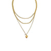 Jewelry Alloy Doublelayer Clavicle Chain Snake Pendant Necklace With Geometric Pattern And Dripping Oil Design For Women