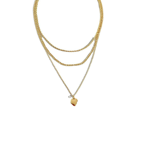 Jewelry Alloy Doublelayer Clavicle Chain Snake Pendant Necklace With Geometric Pattern And Dripping Oil Design For Women