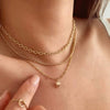 Jewelry Alloy Doublelayer Clavicle Chain Snake Pendant Necklace With Geometric Pattern And Dripping Oil Design For Women