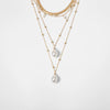 Jewelry Alloy Exaggerated Portrait Coin Multielement Retro Relief Flower Plate Imitation Pearl Geometric Ochain Electroplated Necklace For Women